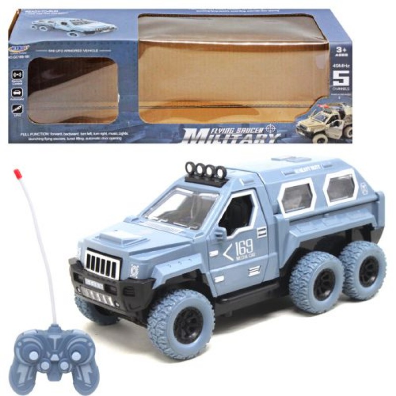 Машинка на радіокеруванні "Military" (сіро-блакитна) Пластик Сірий (219893)