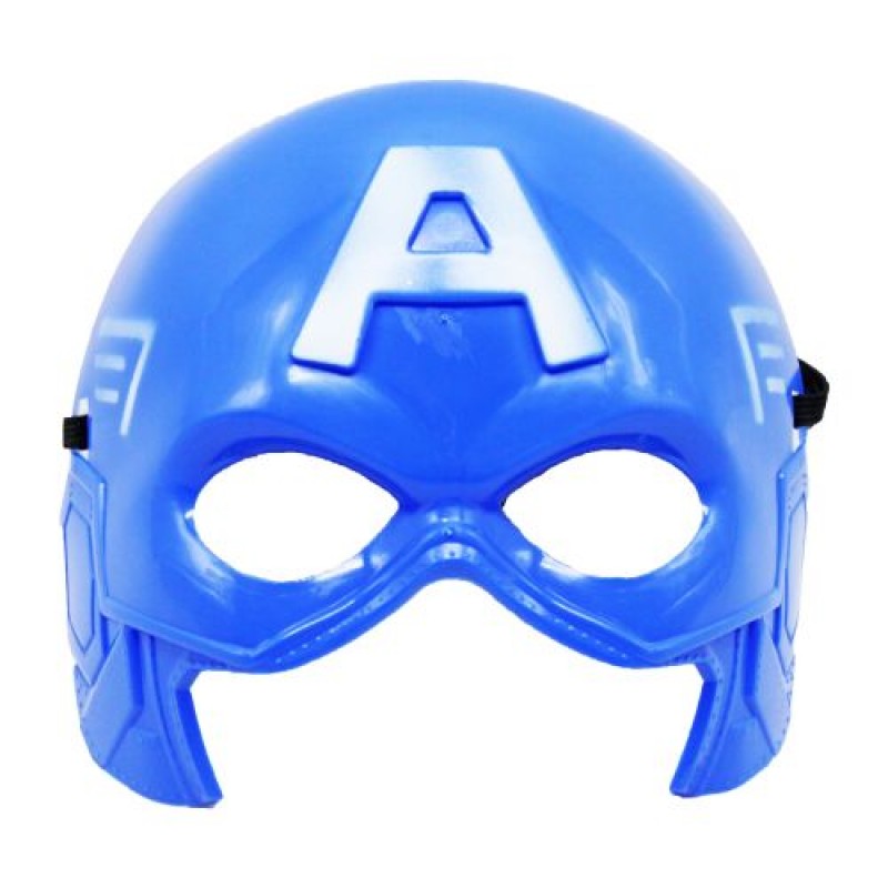Маска пластикова "Капітан Америка" на резинці Пластик Синій (220083)