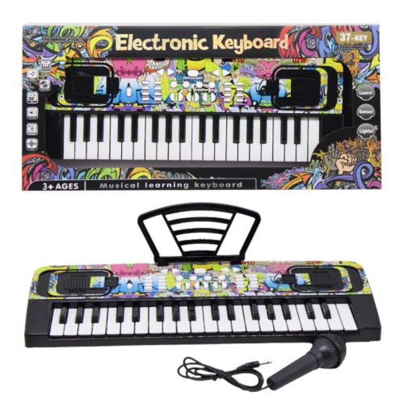 Електронний синтезатор "Electronic Keyboard" (37 клавіш) Комбінований Різнобарв'я (221737)