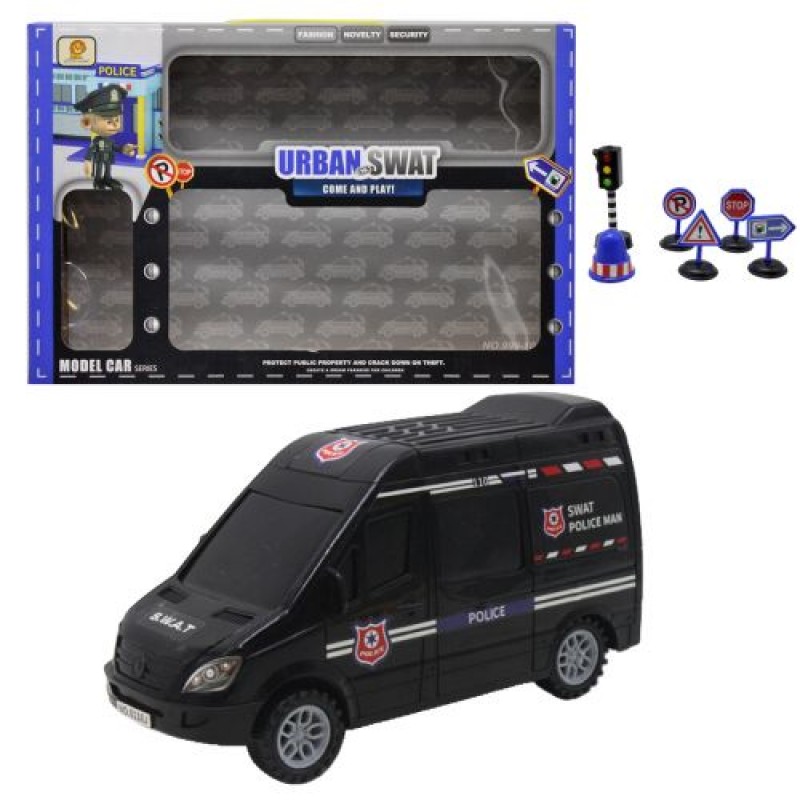 Ігровий набір "Поліцейський мікроавтобус" Пластик Чорний (223412)