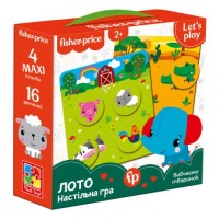 Гра настільна "Fisher Price. Лото. Вивчаємо тваринок" в коробці VT2910-01(укр) (227505)