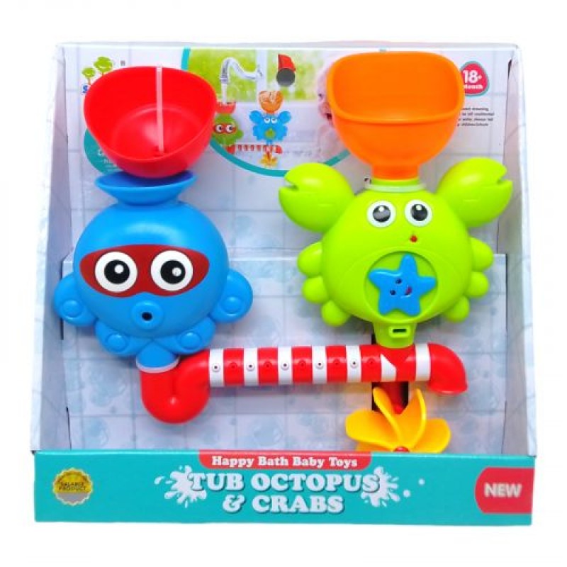 Іграшка для ванни "Восьминіг і краб" Пластик Різнобарв'я (235084)