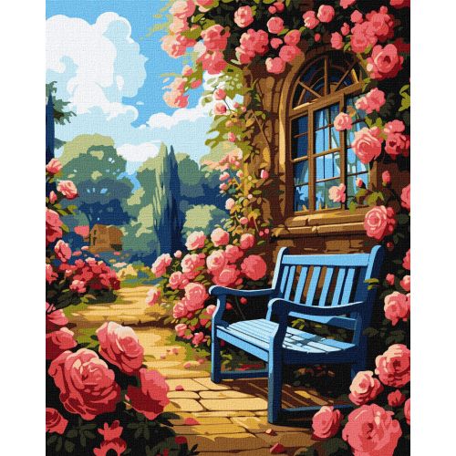 Картина за номерами "Квітковий сад" 40х50 см Комбінований Різнобарв'я (235641)