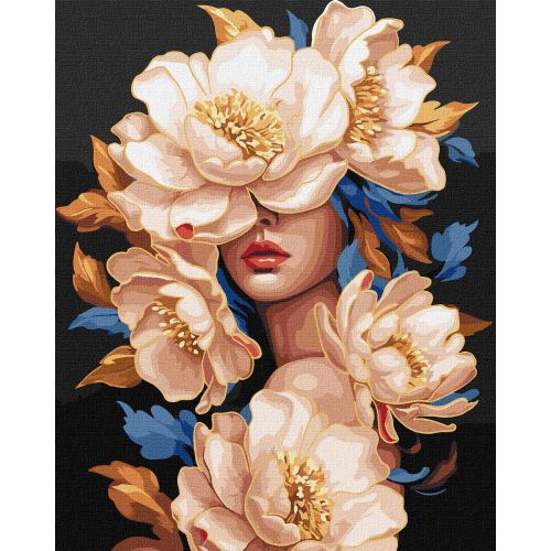 Картина за номерами з фарбами металік "Квіткова красуня" 40х50 см Комбінований Різнобарв'я (238380)