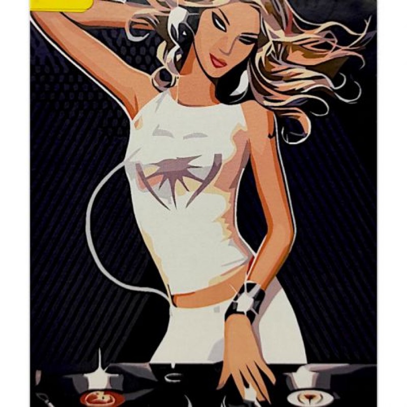 Картина по номерах "Дівчина DJ" 40х50 см Комбінований Різнобарв'я (240410)