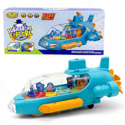 Іграшка на батарейках "Підводний човен", світло, музика Пластик Синій (241805)