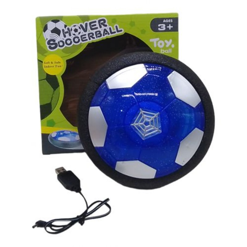 Аерофутбол (Hoverball) з підсвічуванням, на акумуляторі Комбінований Синій (242660)