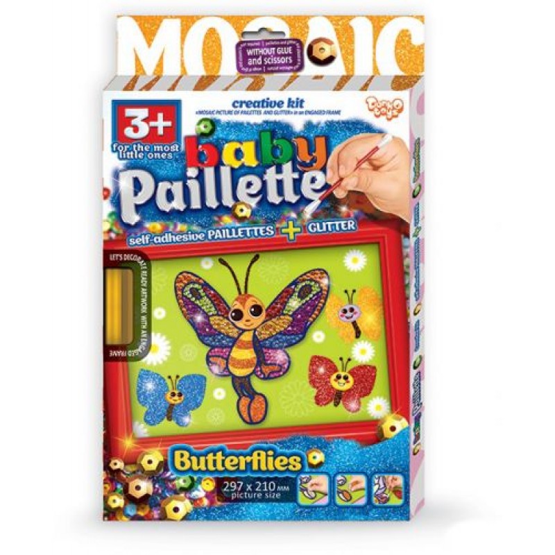 Картина-мозаика из пайеток "Baby Paillette: Бабочка"