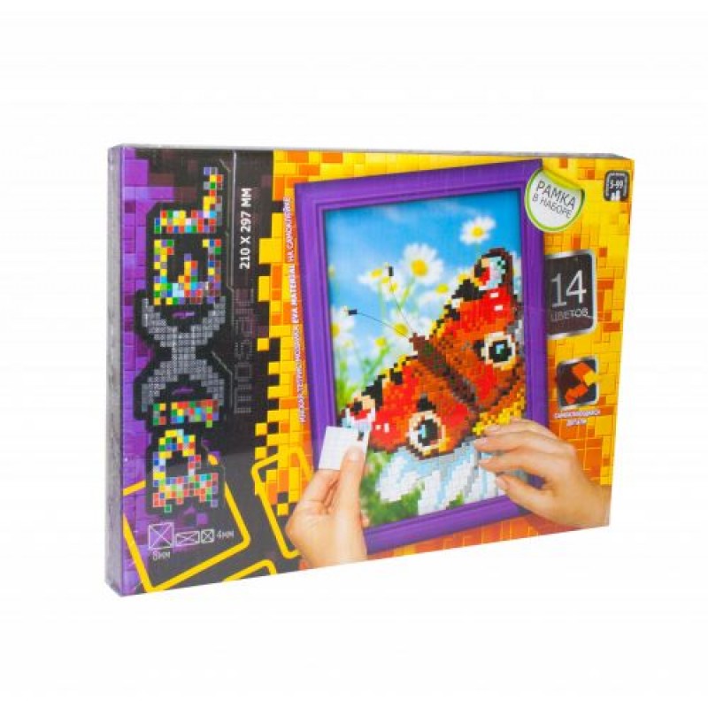 М'яка мозаїка "Pixel", "Метелик" Комбінований Різнобарв'я (44029)