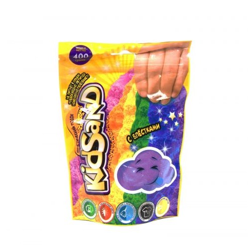Кинетический песок "KidSand" фиолетовый, в пакете, 400 г KS-03-03