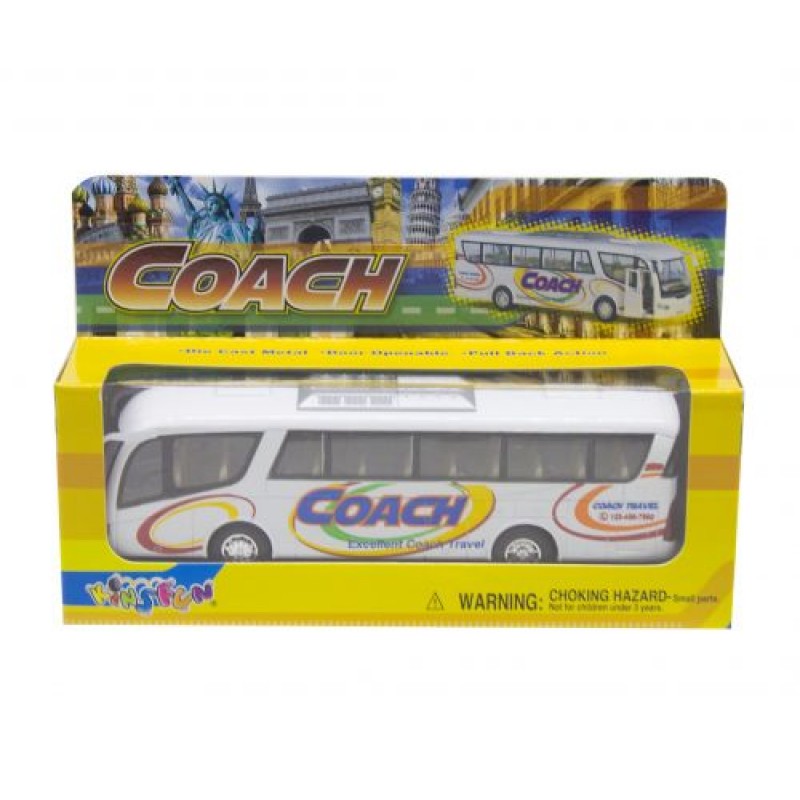 Инерционный автобус "Coach" (белый) KS7101W