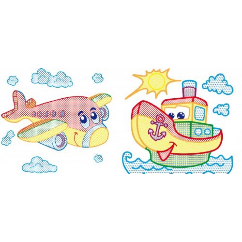 Водные раскраски с цветным контуром "Плаваем и летаем" (рус) F00023333