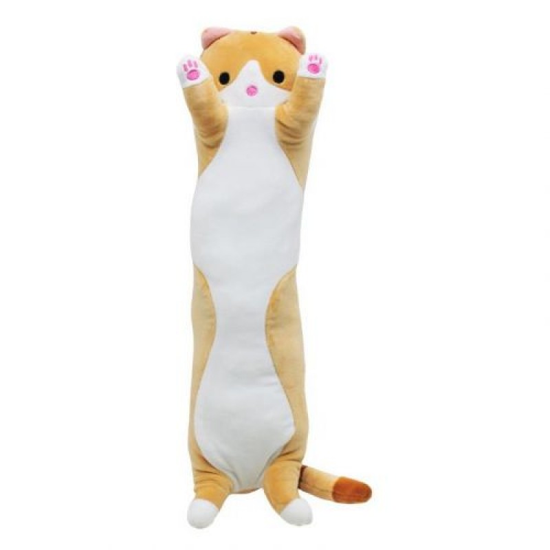 Мʼяка іграшка-обіймашка "Кіт батон", 45 см (помаранчевий) Текстиль Помаранчевий (224050)