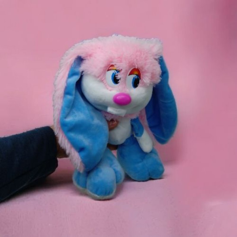 Мʼяка іграшка "Зайчик-вушастик", 30 см (блакитний) Текстиль Блакитний (237500)