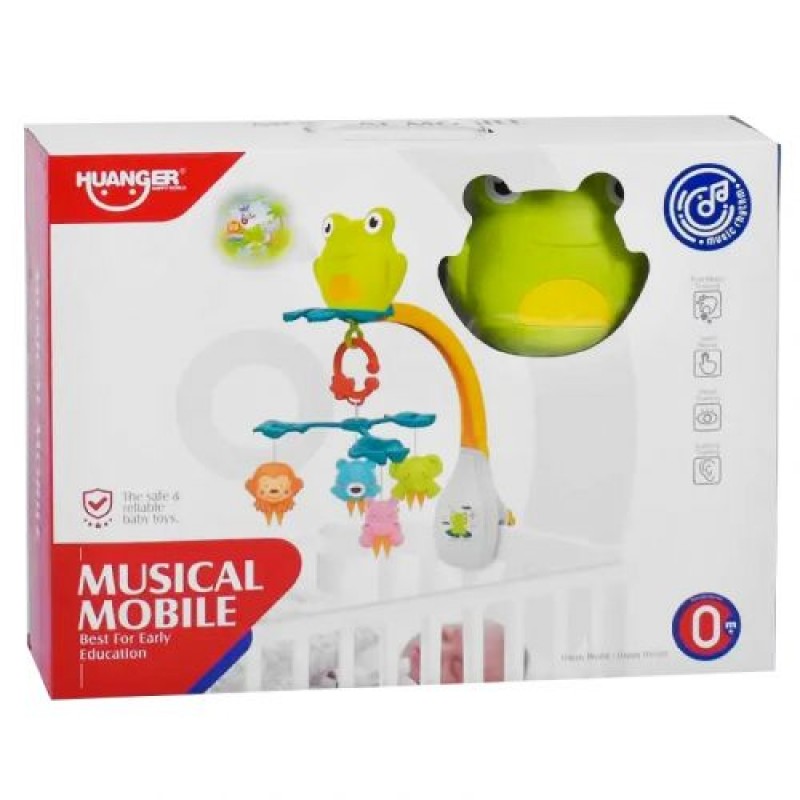 Мобіль музичний "Лягушка", на батарейках Пластик Різнобарв'я (243377)