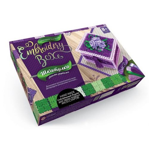 Набір для творчості "Шкатулка Embroidery Box: Violet Roses" Комбінований Фіолетовий (101209)
