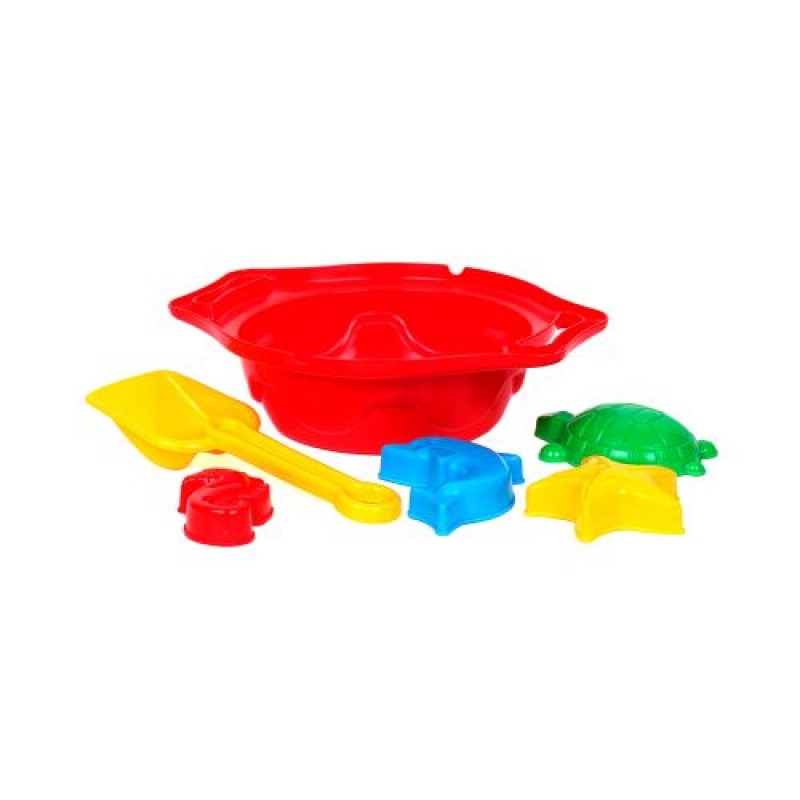 Сито з пісочним набором ТехноК (червоне) Пластик Червоний (101861)