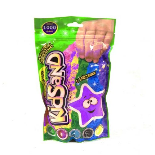 Кинетический песок "KidSand", в пакете, 1000 г (фиолетовый) KS-03-01