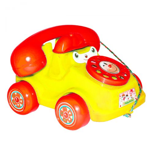 Каталка Телефон (маленький) желтый. 5105