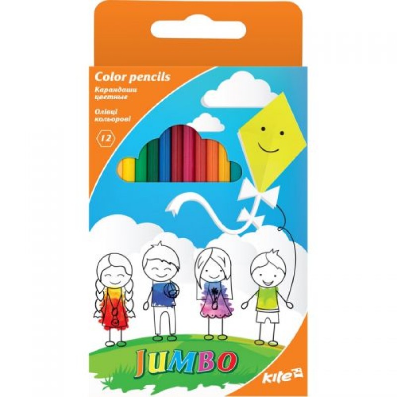 Цветные карандаши "Jumbo", 12 цветов