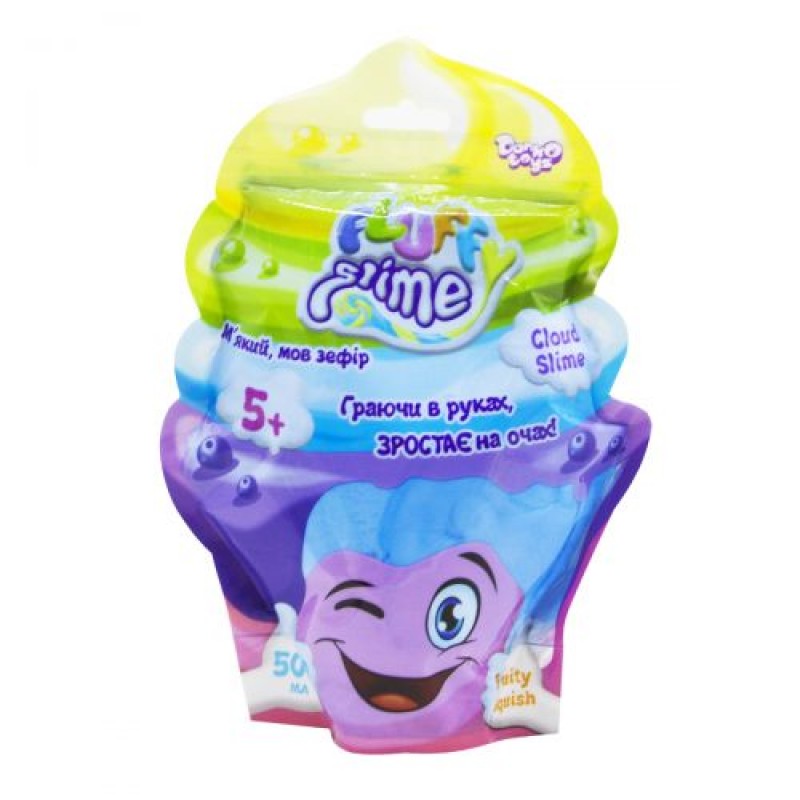 Слайм Fluffy Slime укр 500 г синий FLS-02-01U