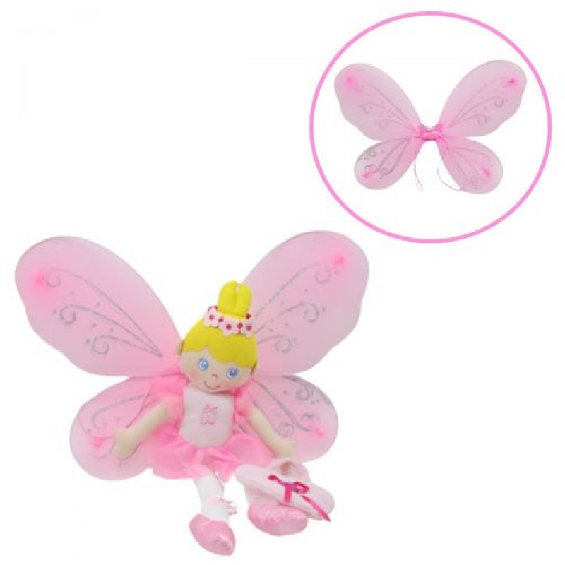 Мягкая кукла с маскарадными крыльями "Фея" HC011634