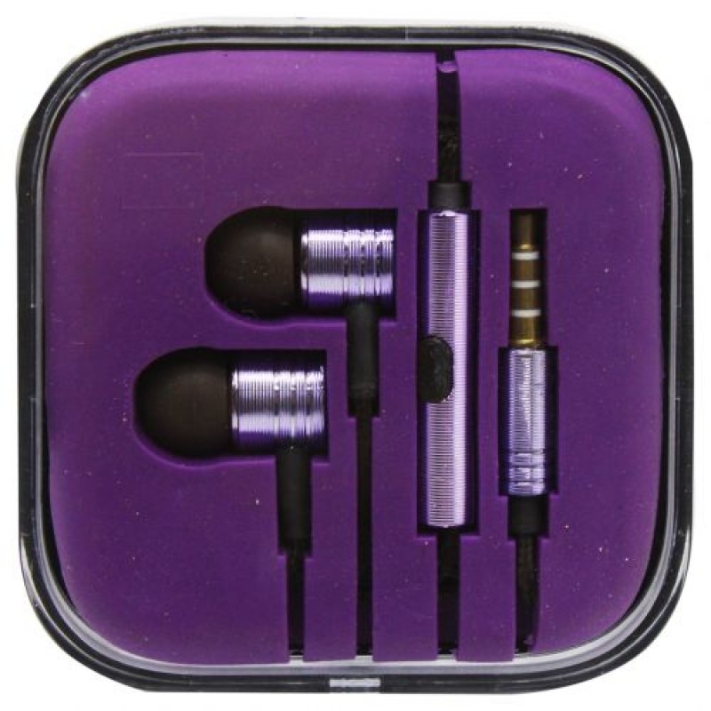 Навушники дротові, фіолетові Комбінований Різнобарвний (154775)