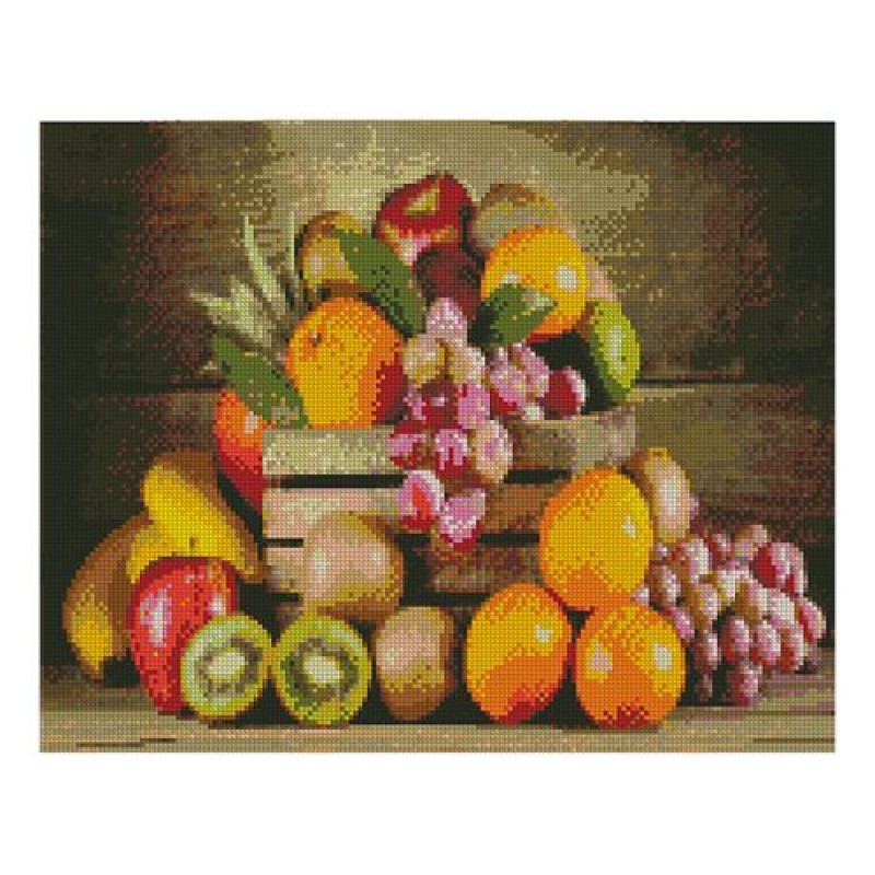 Алмазная мозаика "Ящик с фруктами"