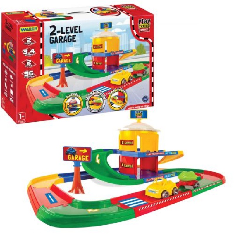 Ігровий набір "Play Tracks Garage" (2 поверхи) Пластик Різнобарв'я (172268)