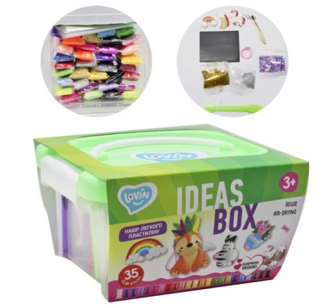 Набір легкого стрибаючого пластиліну "Ideas box Lovin" Комбінований Різнобарв'я (182280)