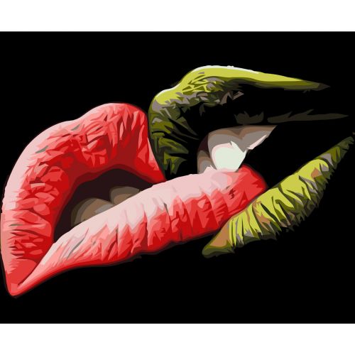 Картина за номерами "Поцілунок" Комбінований Різнобарв'я (182844)