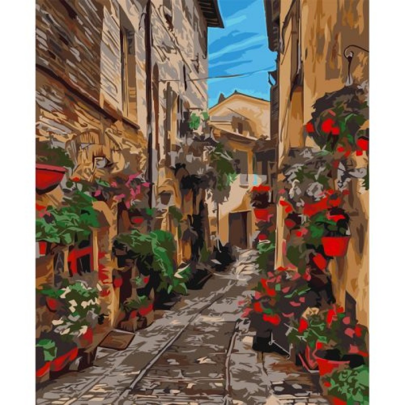 Картина по номерах "Італійські вулички" 40х50 см Комбінований Різнобарв'я (183231)