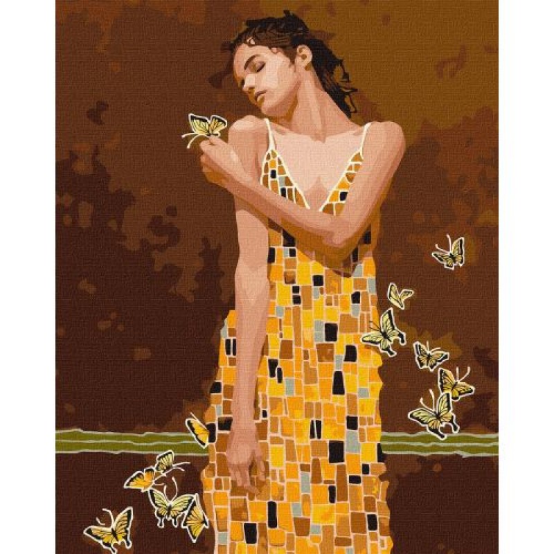 Картина за номерами "В обіймах метеликів" ★★★ Комбінований Різнобарв'я (199163)