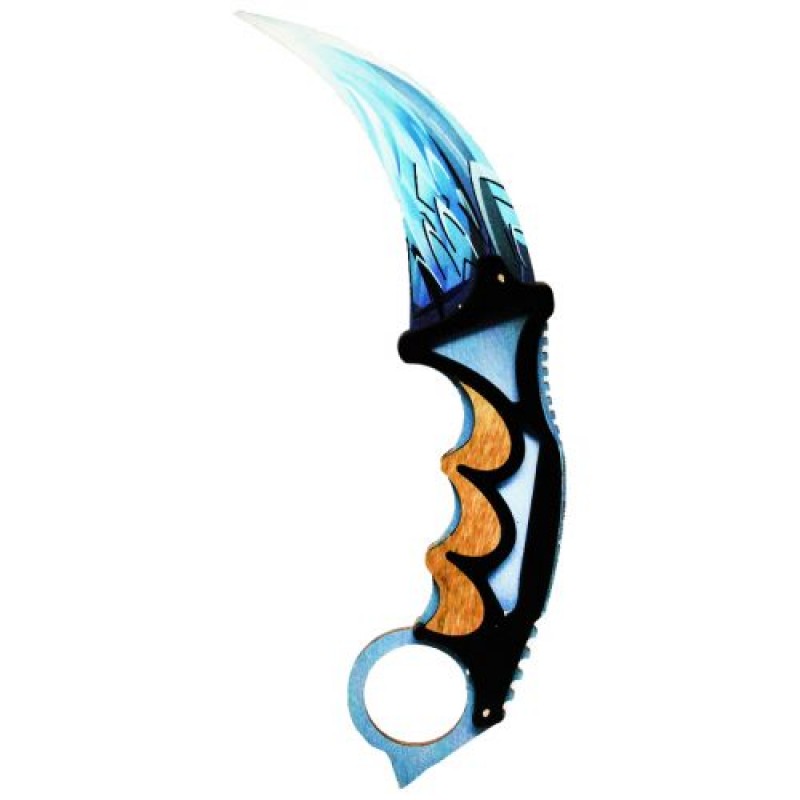 Сувенірний ніж "Керамбіт: Dragon Glass" Дерево Блакитний (199489)