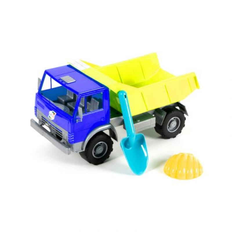 Вантажівка з пісочним набором (синій+жовтий) Пластик Різнобарв'я (200149)