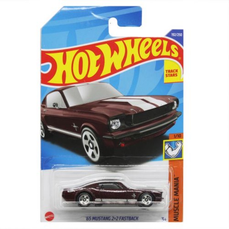 Машинка "Hot wheels: 65 MUSTANG 2+2" (оригінал) Металопластик Коричневий (205661)