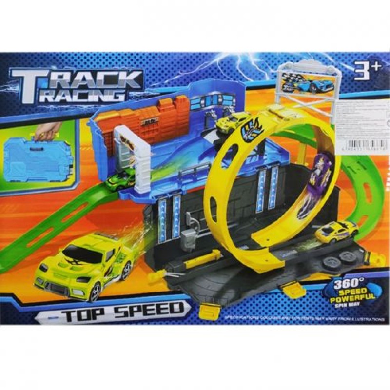Трек-валіза "Track Racing", з машинками Пластик Різнобарв'я (206107)