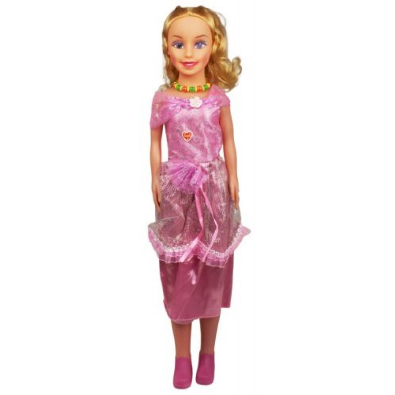 Уцінка. Лялька велика, музична, 66 см (в рожевій сукні) - повреждена пластиковая рука (210405)