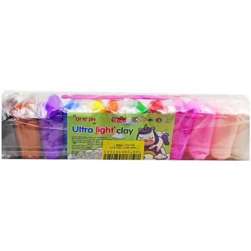 Повітряний пластилін "Ultra Light Clay" (12 кольорів) Комбінований Різнобарв'я (213387)