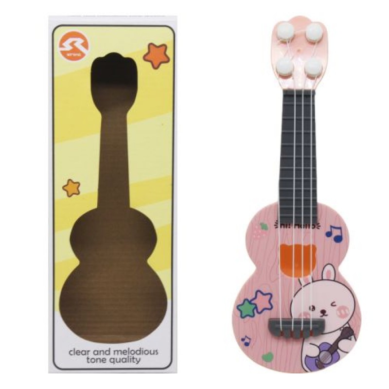 Гітара чотириструнна "Ukulele" (рожева) Пластик Рожевий (217952)