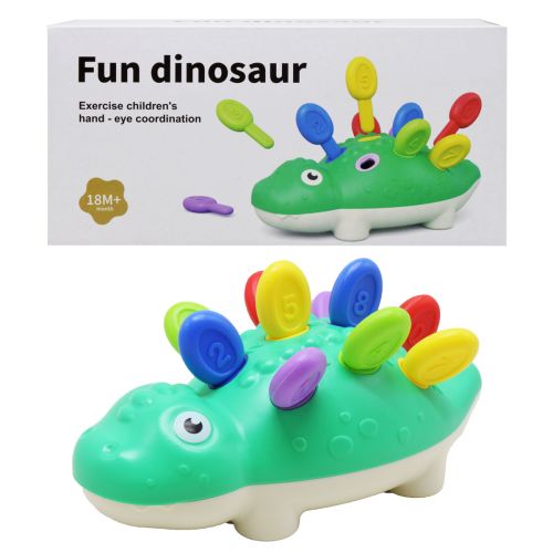 Іграшка "Сортер Динозавр" кольори та цифри Пластик Зелений (218477)