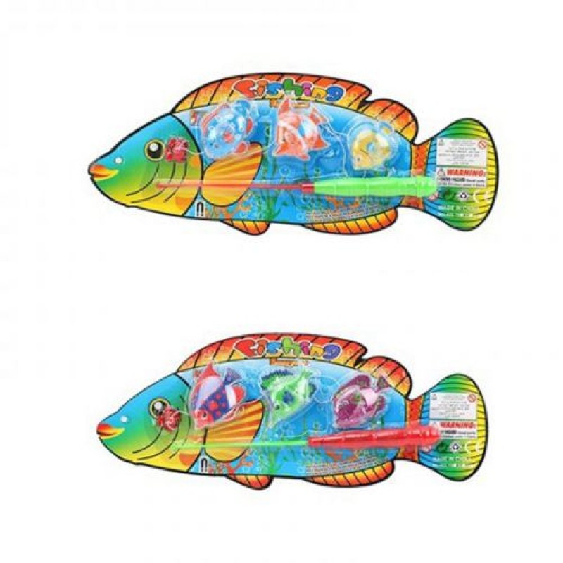 Рибалка магнітна "Велика риба" (3 рибки) Пластик Різнобарв'я (219306)