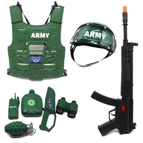 Військовий набір зброя та аксесуари "Army" Пластик Зелений (219323)