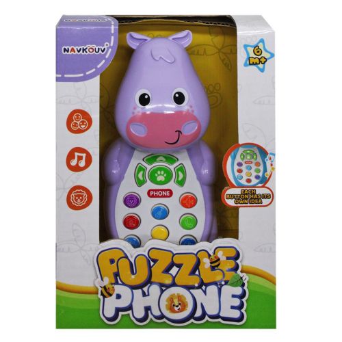 Уцінка. Інтерактивна іграшка "Puzzle phone: Бегемотик" працює, не закривається відсік для батарейок (221624)