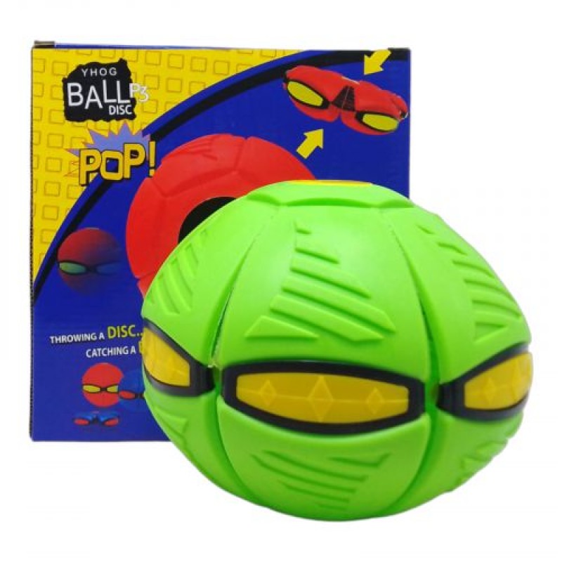 Мʼяч-трансформер "Flat Ball Disc: Мʼячик-фризбі", салатовий Пластик Салатовий (231280)