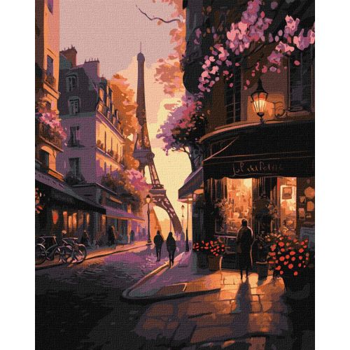 Картина за номерами "Французькі вулички" 40х50 см Комбінований Різнобарв'я (232927)