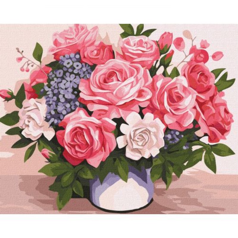 Картина за номерами "Квіткова краса" 40х50 см Комбінований Різнобарв'я (234183)