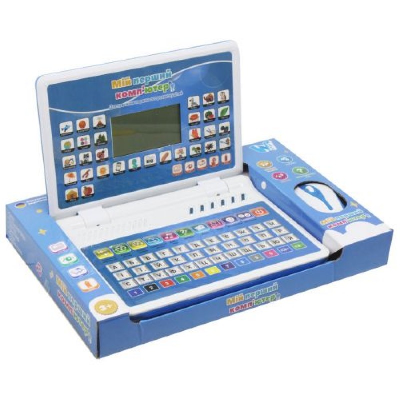 Уцінка. Дитячий ноутбук "Мій перший компʼютер" (блакитний) - подряпина (234705)