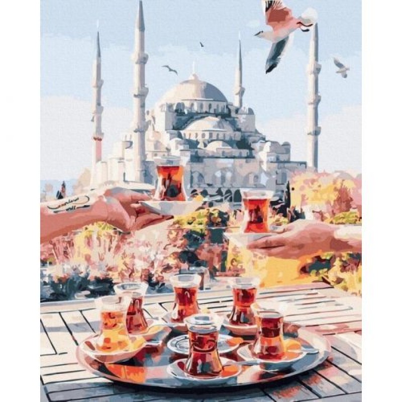 Картина за номерами "Чаювання у Стамбулі" 40х50 см Комбінований Різнобарв'я (234849)