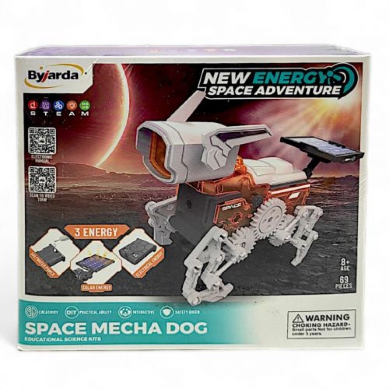Конструктор "STEM: Space Mecha Dog" (69 дет) Пластик Білий (237730)